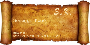 Somogyi Kunó névjegykártya